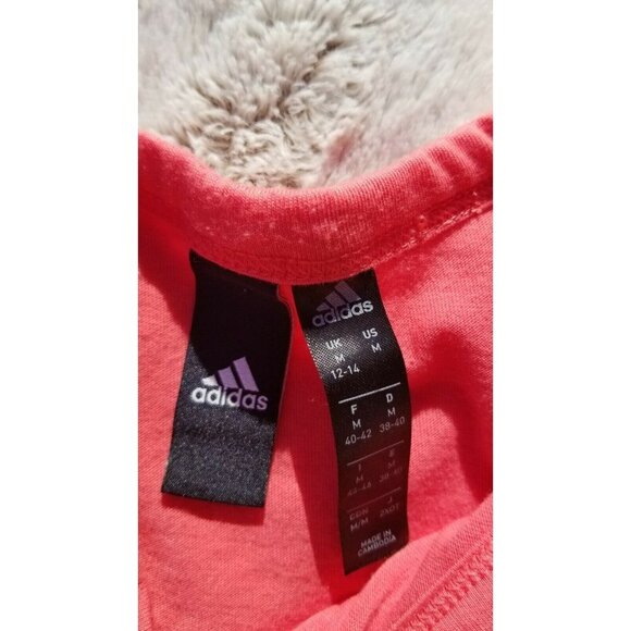 Adidas Coral Hidden Logo Jersey Style Dress Size M - Picture 8 of 13